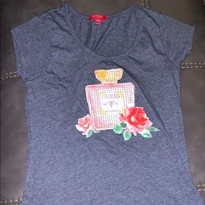 Blue guess shirt